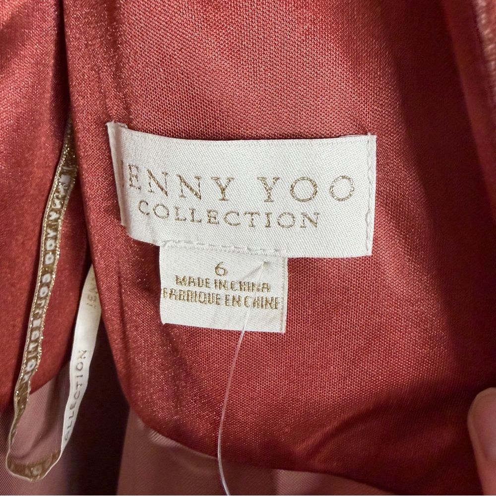 NEW‎ | Jenny Yoo Ryland Velvet V-Neck V-Back Gown/English Rose - Picture 9 of 13